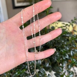 Sterling Silver Mirror Link Chain